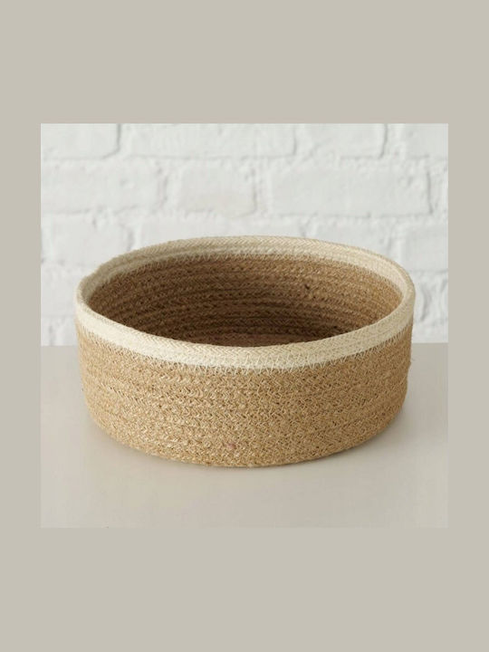 Boltze Set Decorative Baskets Wicker White 3 Pieces
