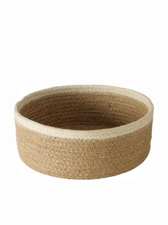Boltze Set Decorative Baskets Wicker White 3 Pieces
