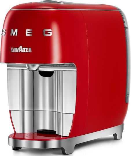 Smeg Καφετιέρα για Κάψουλες A Modo Mio Πίεσης 10bar Κόκκινη