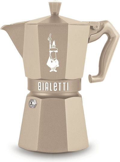 Bialetti Exclusive Stovetop Espresso Pot 6 Cups Silver