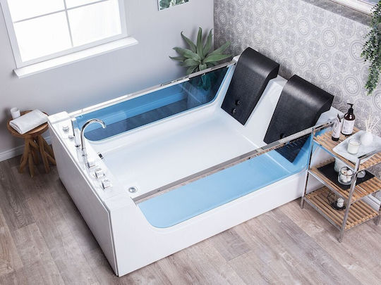 Beliani Acrylic Bathtub with Hydromassage 180x120cm Beliani Acrylic Bathtub with Hydromassage 180x120cm