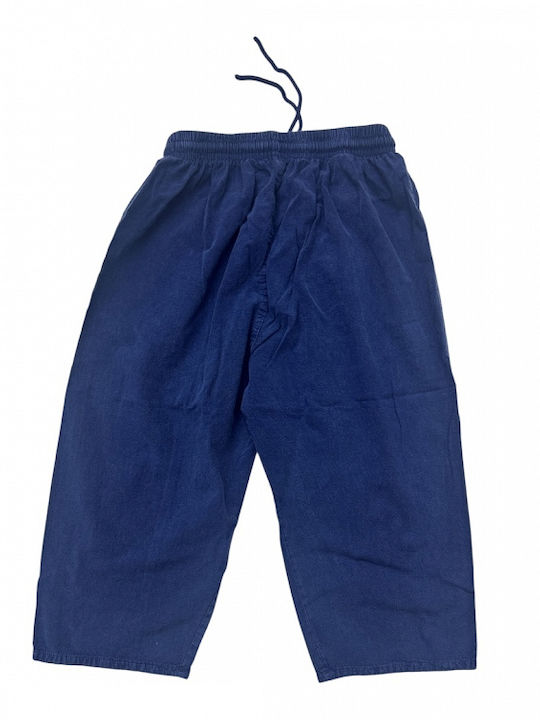 Women's Crepe Capri Trousers Navy Blue Capri 0