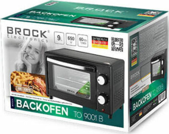 Brock Ηλεκτρικό Φουρνάκι 9lt Χωρίς Εστίες