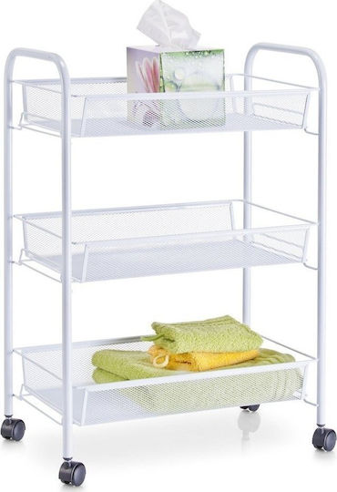 Zeller Rack De Bucătărie Metalic Cu 3 Locuri Albă Zeller Rack De Bucătărie Metalic Cu 3 Locuri Albă