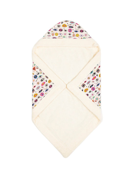 Sun of a Beach Kids Bathrobe Ecru Hooded