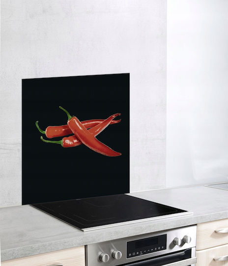 Wandsticker Splash Guard Schwarz/Rot 1 Stück 70x60cm Wenko