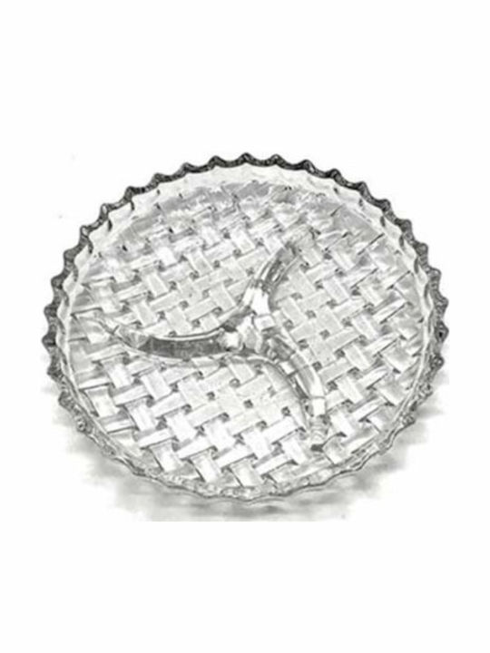 Homestyle Glas Ordnungshüter 3 Schlitze Transparent Ø22cm 1Stück