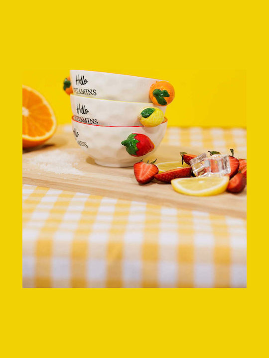Koart Decorative Porcelain Orange Bowl 15x11x5cm Porcelain Small Bowl