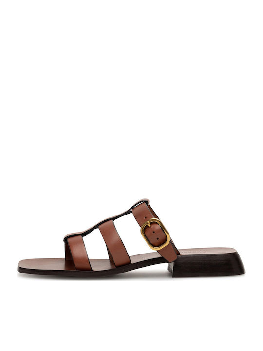 Damen Flache Sandalen Braune
