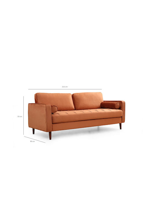 Rome Cu trei locuri Canapea Orange 215x70x90cm.