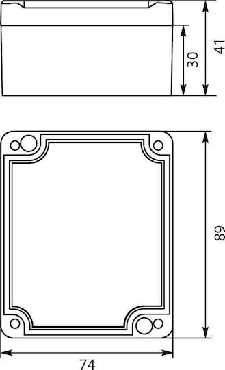 Elektro-plast Strong Hermetic Can N T 89x74x41mm IP67 PHP-54 Grey 62.54