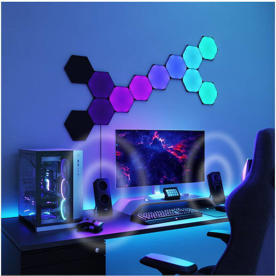 Nanoleaf Smart Dekoratives Tischlampen Shapes LED RGBW 9Stück 20cm