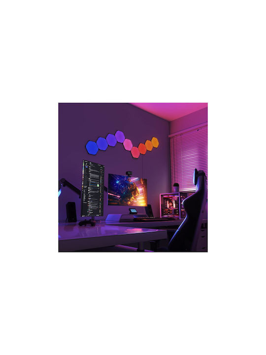 Nanoleaf Διακοσμητικό Φωτιστικό Shapes LED RGBW 9τμχ 20εκ.