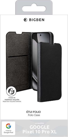 Bigben Connected Husa Tip Wallet Folio Google Pixel 10 Pro XL Efect Saffiano Funcție Stand Neagră
