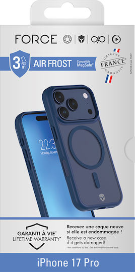 Force Case Калъф Iphone 17 Pro Съвместим С Magsafe Удароустойчив 3м С Пълно Покритие (360°) Подсилена Защита Син