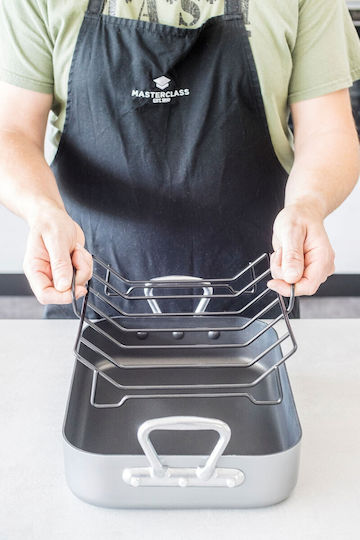 Kitchen Craft Stainless Steel Baking Pan with Non-Stick Interior Coating 28x40cm