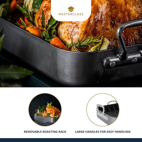 Kitchen Craft Stainless Steel Baking Pan with Non-Stick Interior Coating 28x40cm