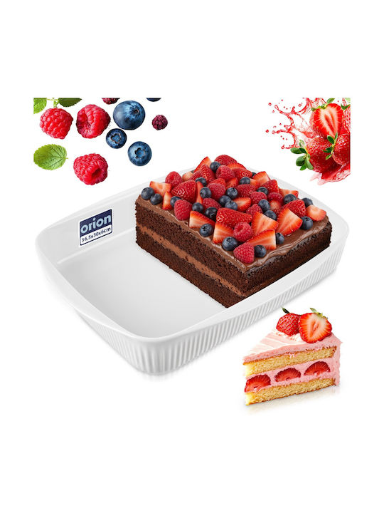 Orion Rectangular Heat-Resistant Cookware Made of Porcelain 36.5x30x6cm