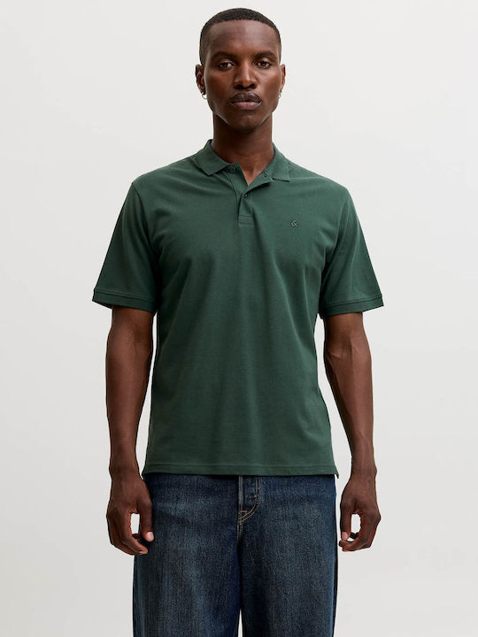 Polo Herrenbluse Kurzarm Dunkelgrün