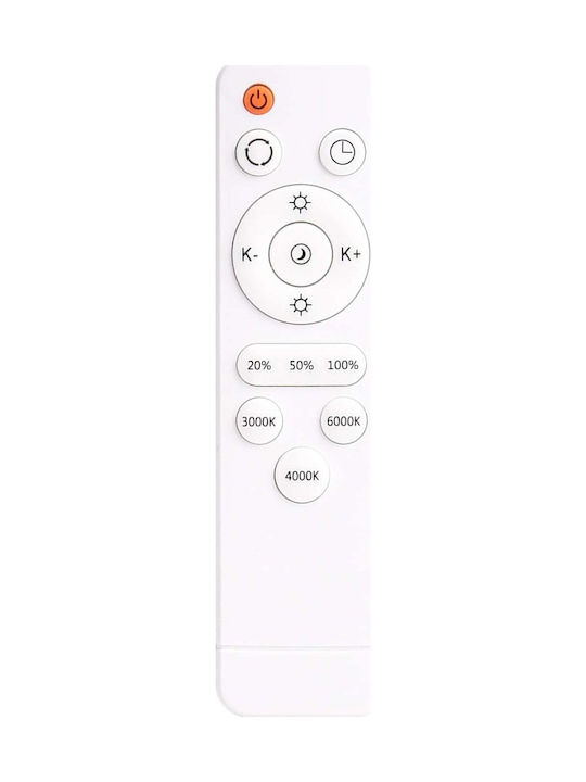 Polux Deckenleuchte 51.5cm Weiß mit Integrierter LED und Fernbedienung