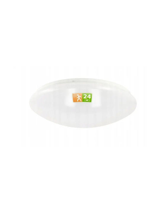 Eco Light Deckenleuchte 24cm Weiß mit Integrierter LED