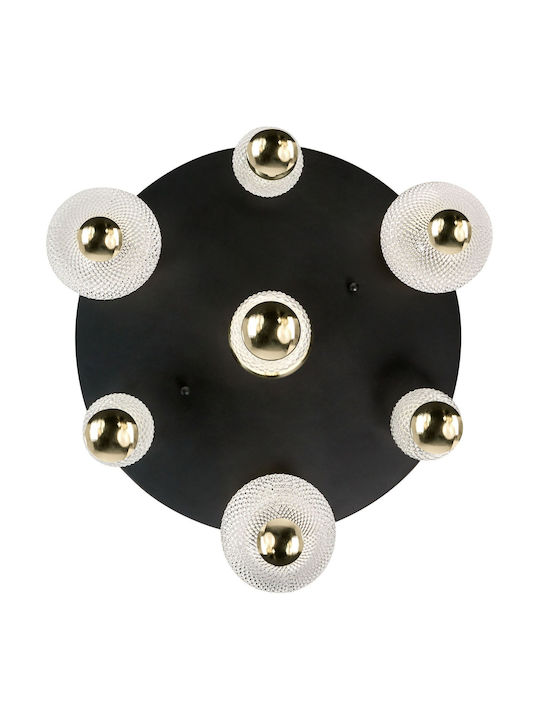 Beliani Ceiling Light Gold with Integrated LED