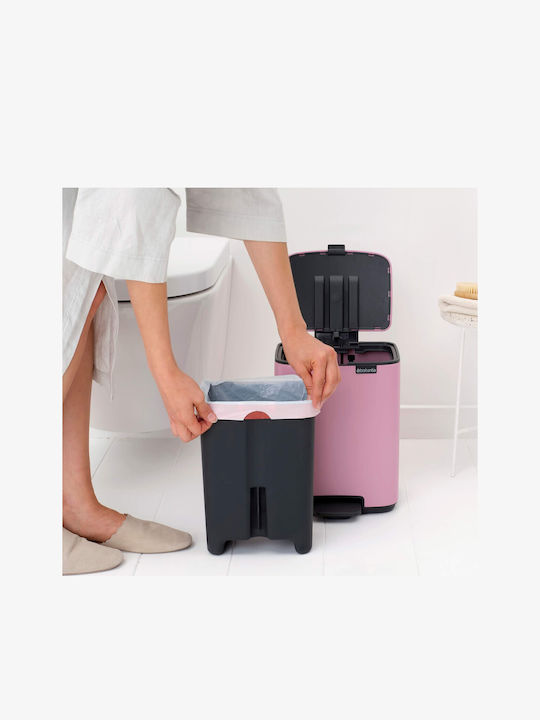 Brabantia Металическа Кошница За Баня Софт Клоуз 7л Розова