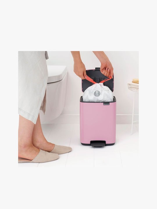 Brabantia Металическа Кошница За Баня Софт Клоуз 7л Розова