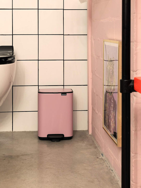 Brabantia Металическа Кошница За Баня Софт Клоуз 7л Розова