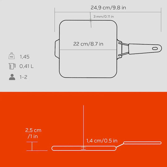 Lava Τηγάνι από Μαντέμι 21cm