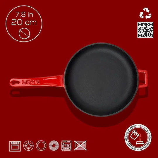 Lava Cast Iron Pan with Enamel Coating 20cm