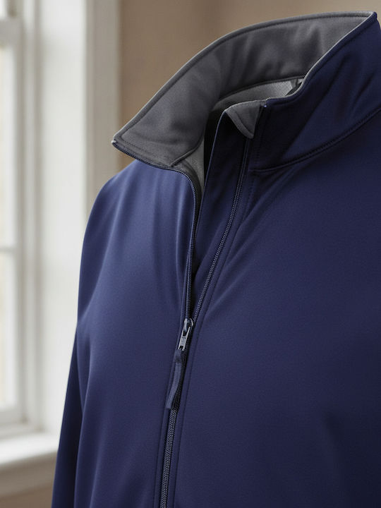 Herren Jacke Softshell Wasserdicht und Winddicht Navy Blau