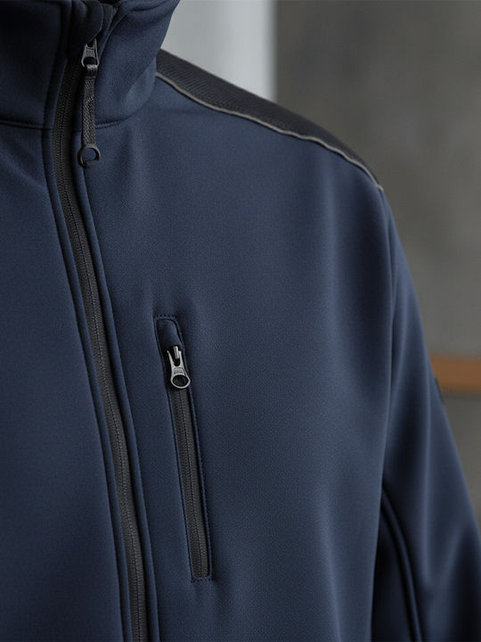 Sandstorm TRA651 Χειμωνιάτικο Μπουφάν Softshell Αδιάβροχο και Αντιανεμικό Navy Μπλε
