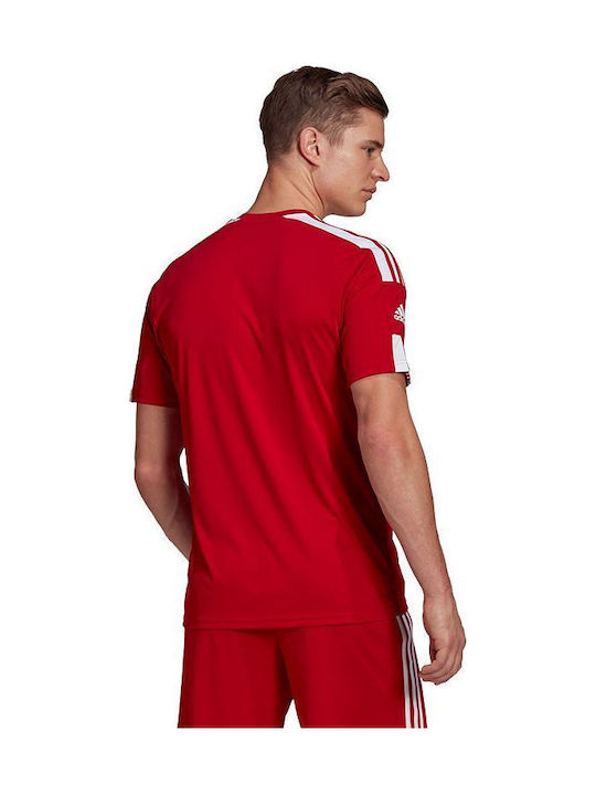 Adidas Squadra 21 Мъжка Футболна Тениска Редовно Прилягане Бяла Червена