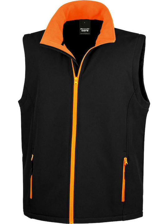 Herren Jacken Softshell Wasserdicht und Winddicht Schwarz / Orange