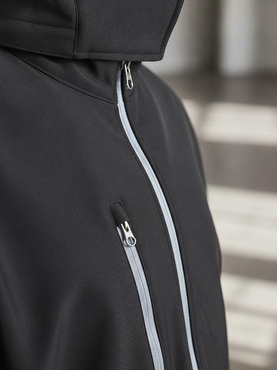 Herren Jacken Softshell Wasserdicht und Winddicht Schwarz