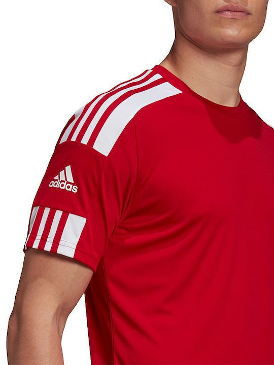 Adidas Squadra 21 Мъжка Футболна Тениска Редовно Прилягане Бяла Червена