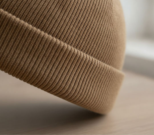 B43R Beanie Căciulă Pentru Bărbați În Culoare Bej