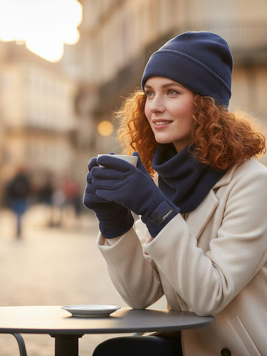 Knitted Beanie Cap Navy Blue