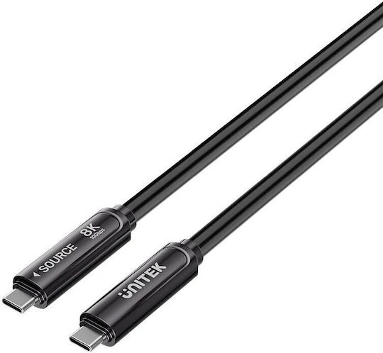 Unitek Uc Usb-c Fiber Optic 8k Cable 10gbps 60w Pd 15.0m C14178a-15m