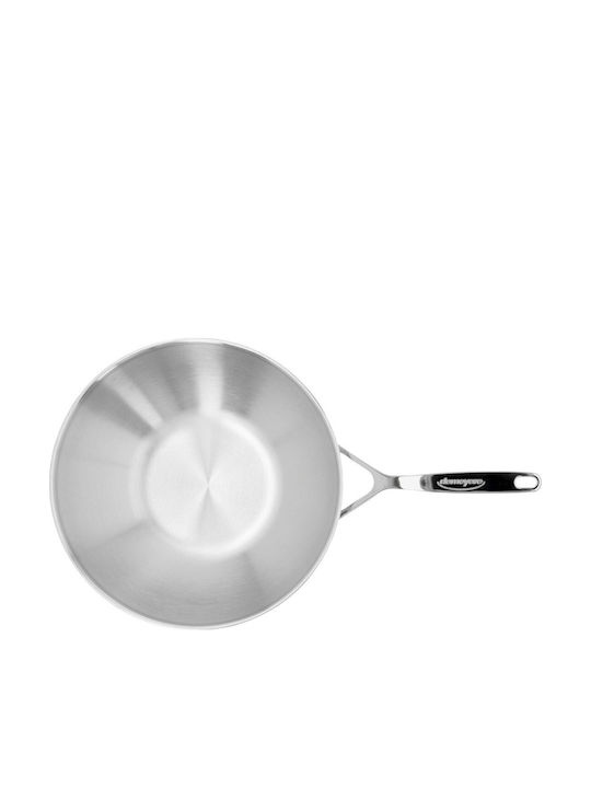 Demeyere Doppelte Stahl Wok mit Deckel 30cm