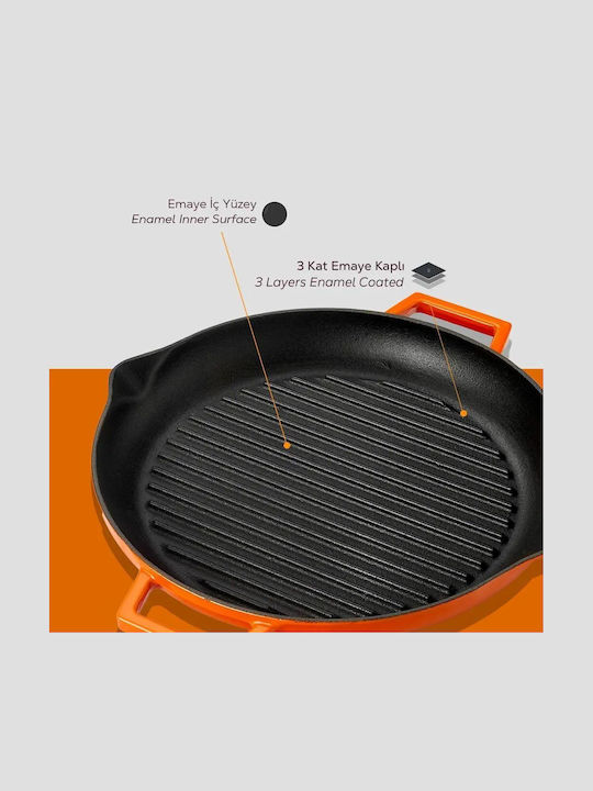 Lava Grătar din fontă 26cm