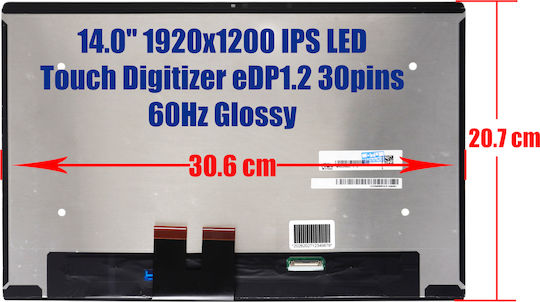 14" Touch IPS LED 60Hz 1920x1200 Glossy Laptop Screen for HP Omnibook X Flipngai 14-fm 14t-fm 1-SCR0765