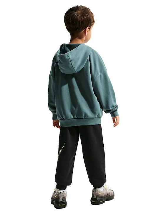 Kids Tracksuit Set With Top Green Black
