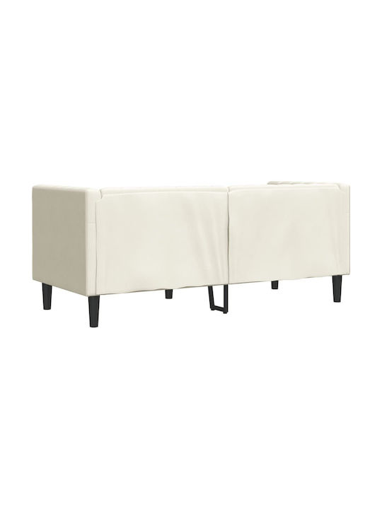 Canapea Cu Două Locuri Catifea Crem 160x80cm