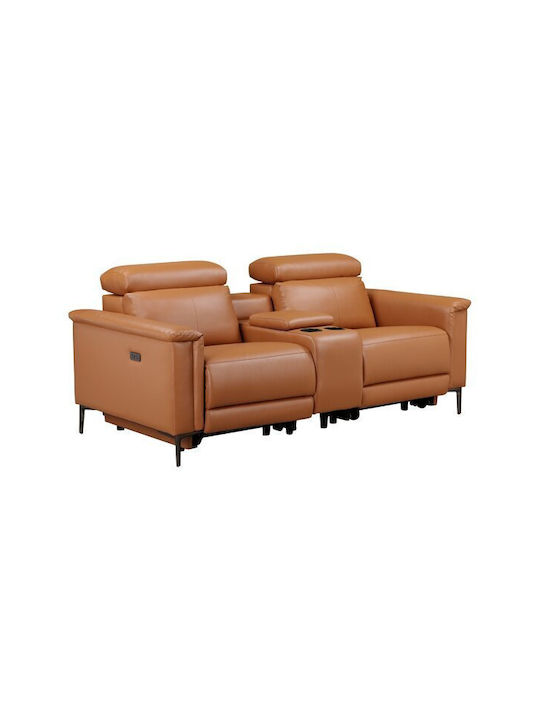 Evamare 108 Doppelsitzer Sofa Künstliches Leder Braun 195x99cm