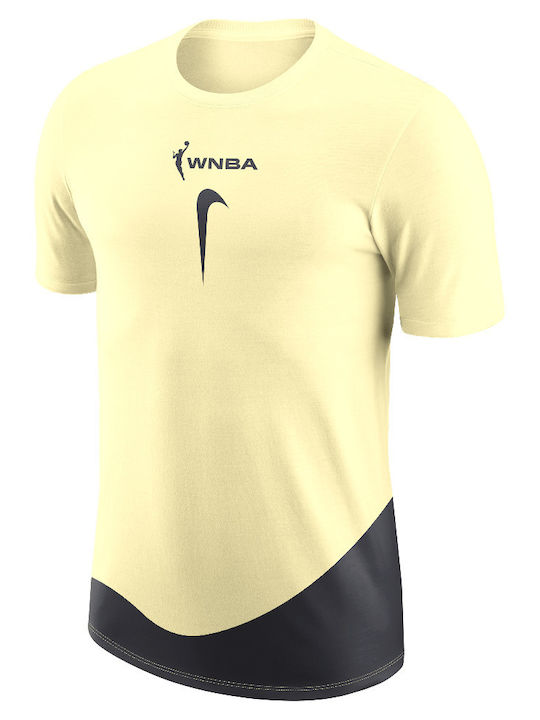 Nike FZ0029-744 Damen Tenniskleidung Gelbe Bluse
