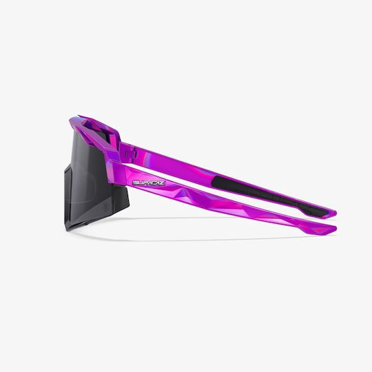 Supacaz Ochelari de Ciclism cu Ramă Violet și Lentile Întunecate Oglindă