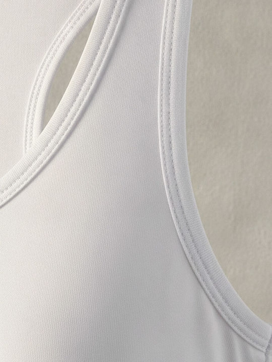 Softex S281F White Γυναικεία Μπλούζα Αμάνικη Λευκή