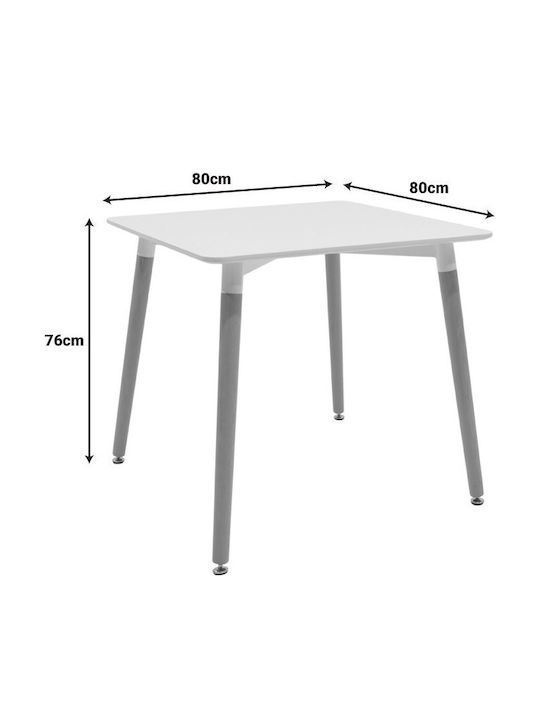 Natali Esszimmermöbel-Set Mit 4 Stücken Küchen Tisch 80x80cm